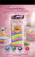MiCROFiBER 14 LÜ PAKET TEMiZLiK BEZi 30CMx30CM 1