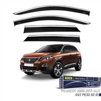PEUGEOT 3008 2017- KROMLU CAM RÜZGARLIGI 4LÜ 1