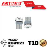 AMPUL 12V T10  4 LED SMD KIRMIZI 1