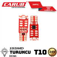 AMPUL 15 LED 12V  CANBUS TURUNCU T10  DiPSiZ TK 1