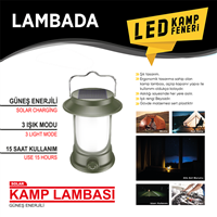 KAMP FENERi GÜNES ENERJiLi BEYAZ GÜNISIGI 1