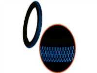 DiREKSiYON KILIFI 38cm HASIR iPLi DESEN  MAVi SiYAH 1