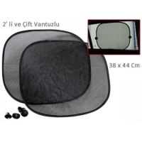 YAN CAM PERDE VANTUZLU SiYAH 44x38 cm 1