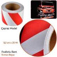 FOSFOR BANT ÇAPRAZ 9,2 CMX25M KIR/BEYAZ 1
