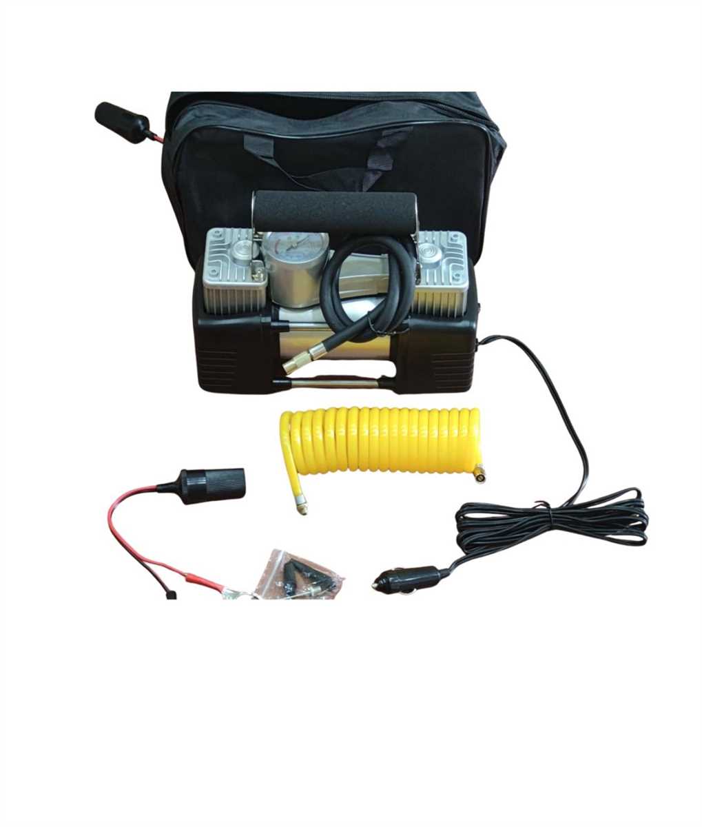 HAVA KOMPRESÖRÜ ÇiFT PiSTON ÇANTALI 12V SPiRAL HORTUM 1