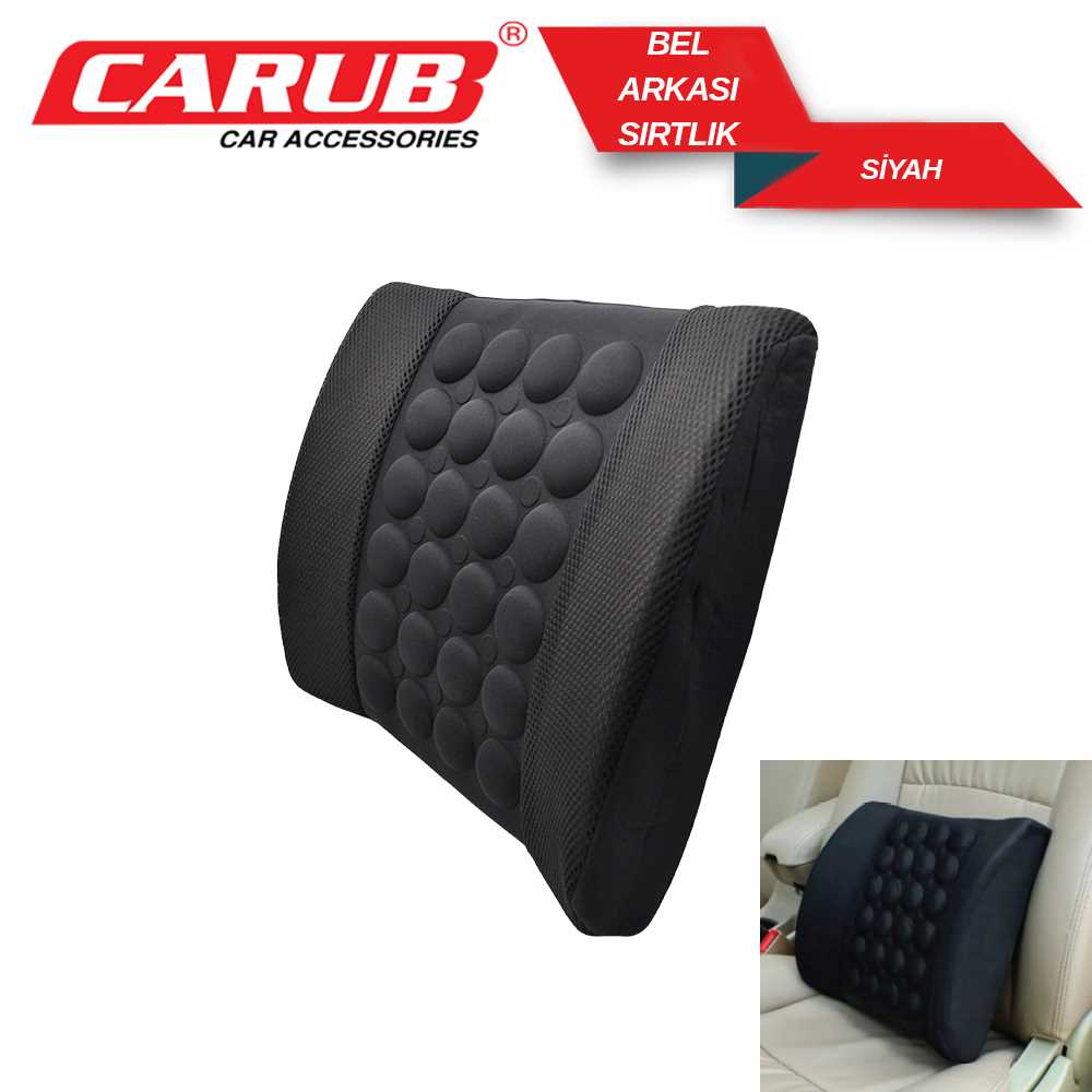 BEL DESTEGi MASAJLI ORTOPEDiK SiYAH 1