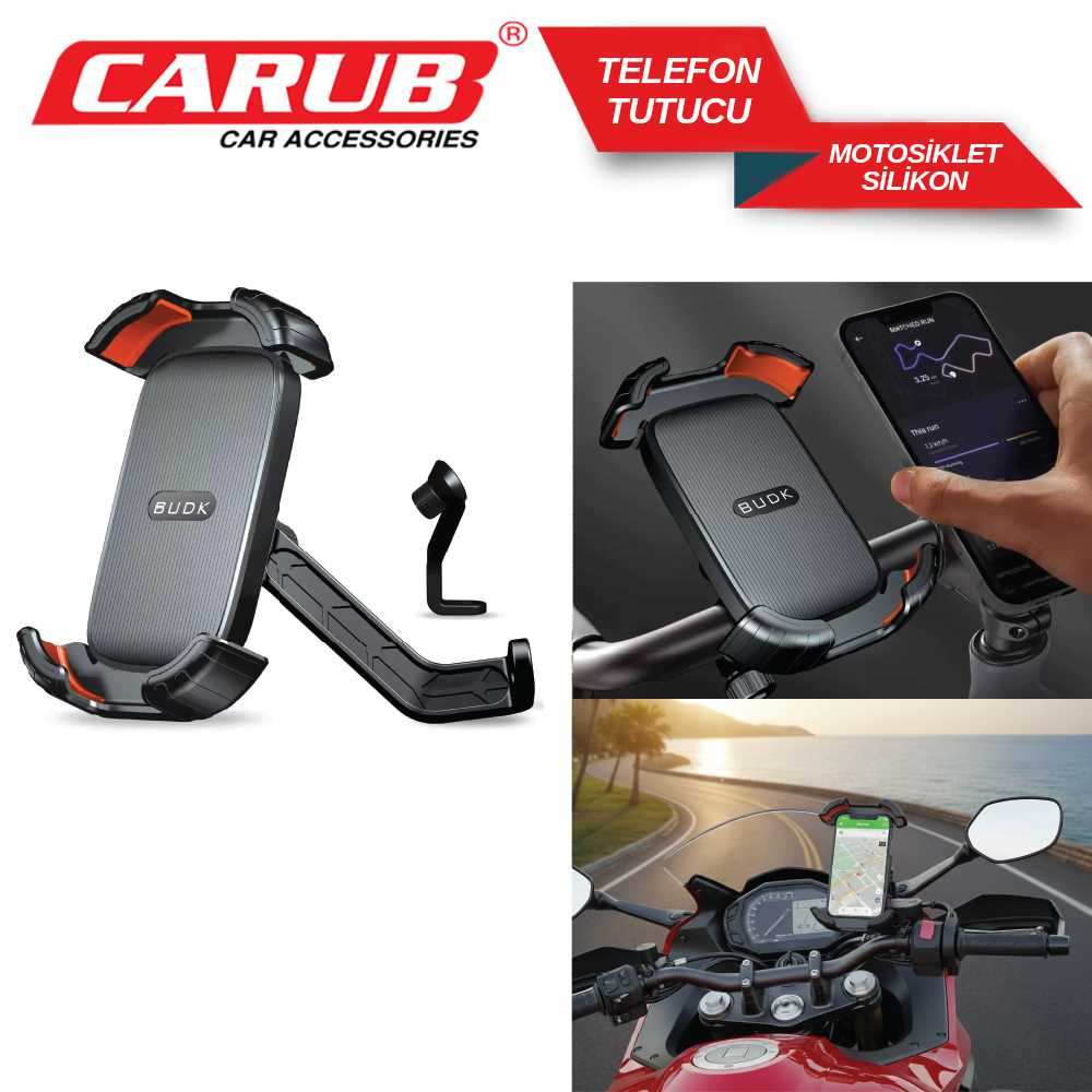 TELEFON TUTUCU MOTOSiKLET SiLiKON ÇERÇEVELI 1