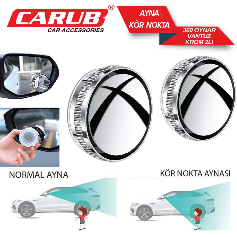KÖR NOKTA AYNA YUVARLAK KROM 2 Li OYNAR 1