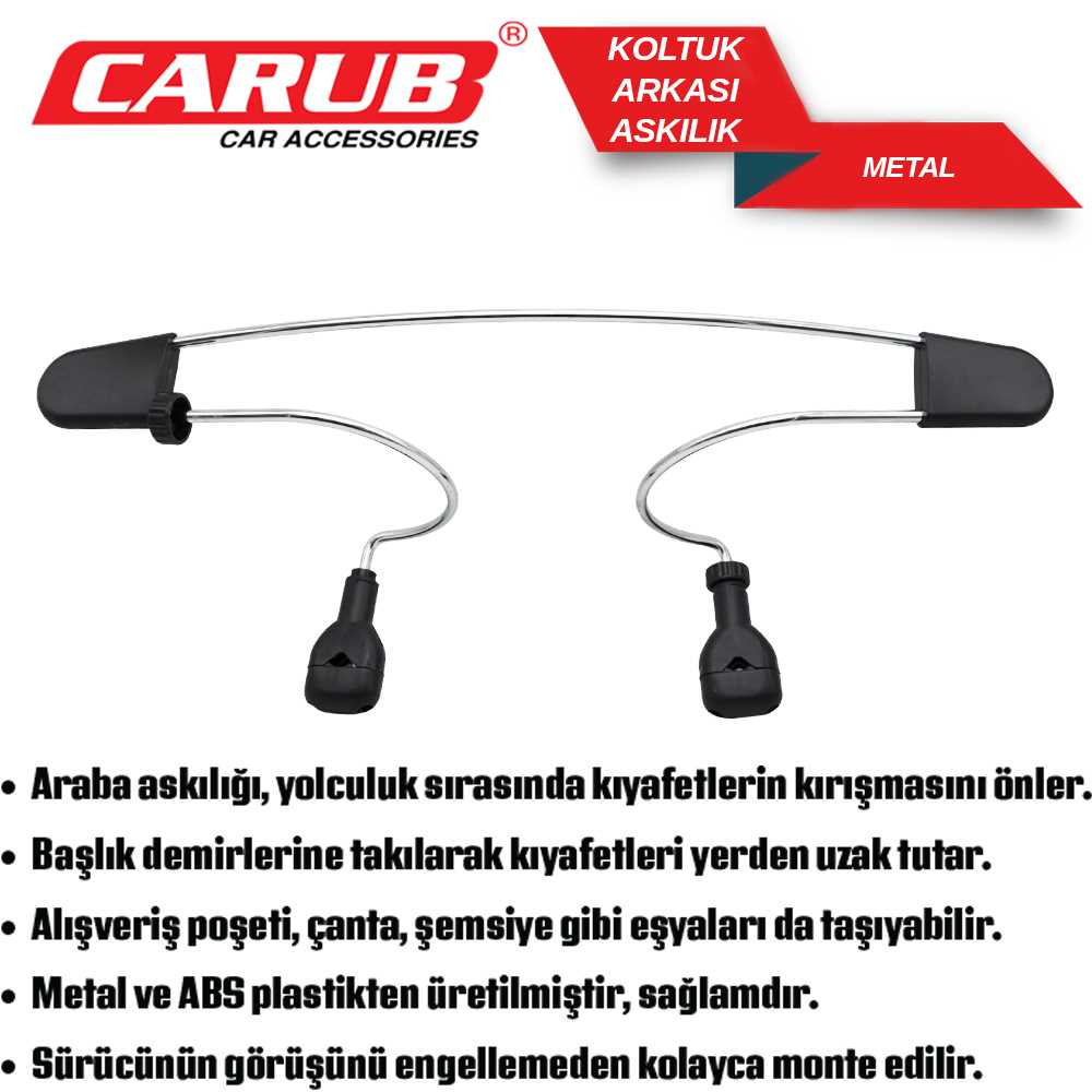 KOLTUK ARKASI ASKILIK KROM METAL 1