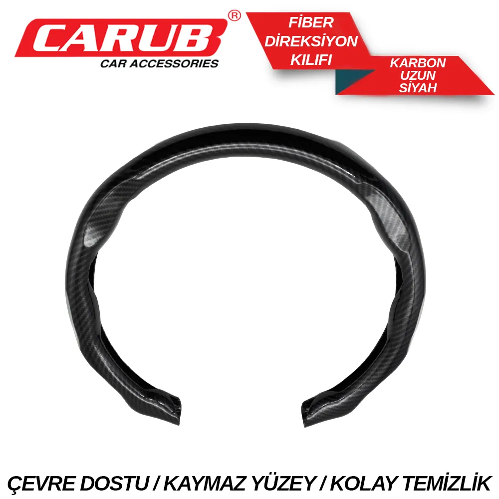 DiREKSiYON KILIFI KARBON FiBER UZUN SiYAH 1