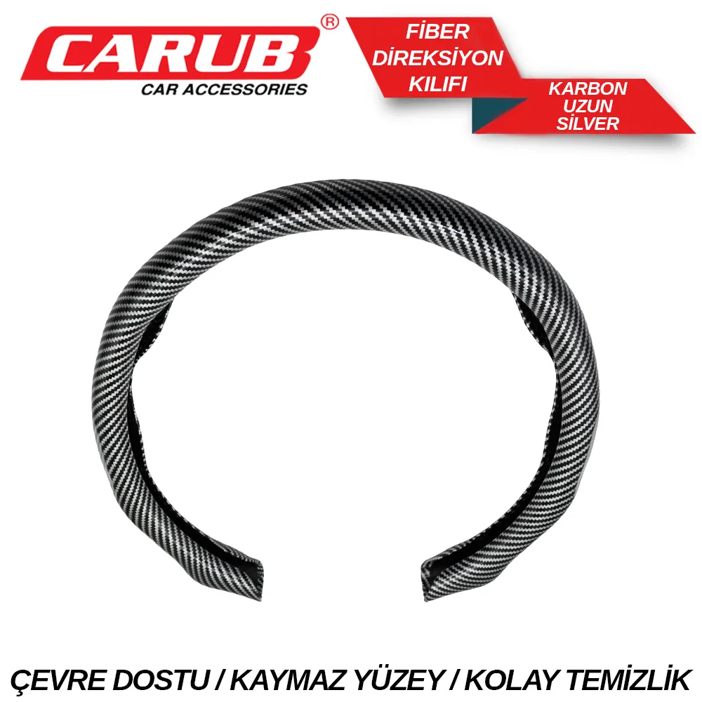 DiREKSiYON KILIFI KARBON FiBER UZUN SILVER 1