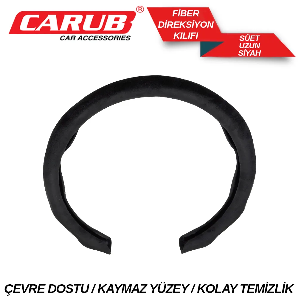 DiREKSiYON KILIFI SÜET FiBER UZUN SiYAH 1