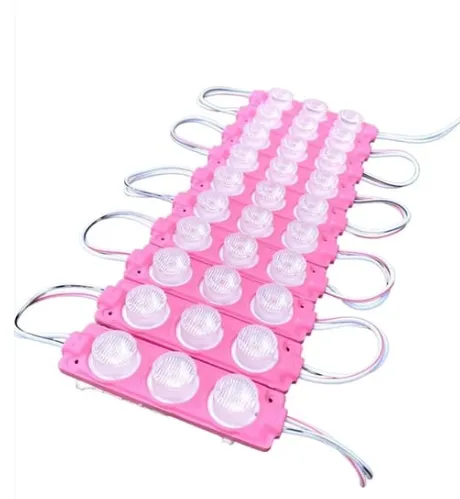 PARMAK LAMBA 3 LEDLi PEMBE     12V (10 LU) SET 1