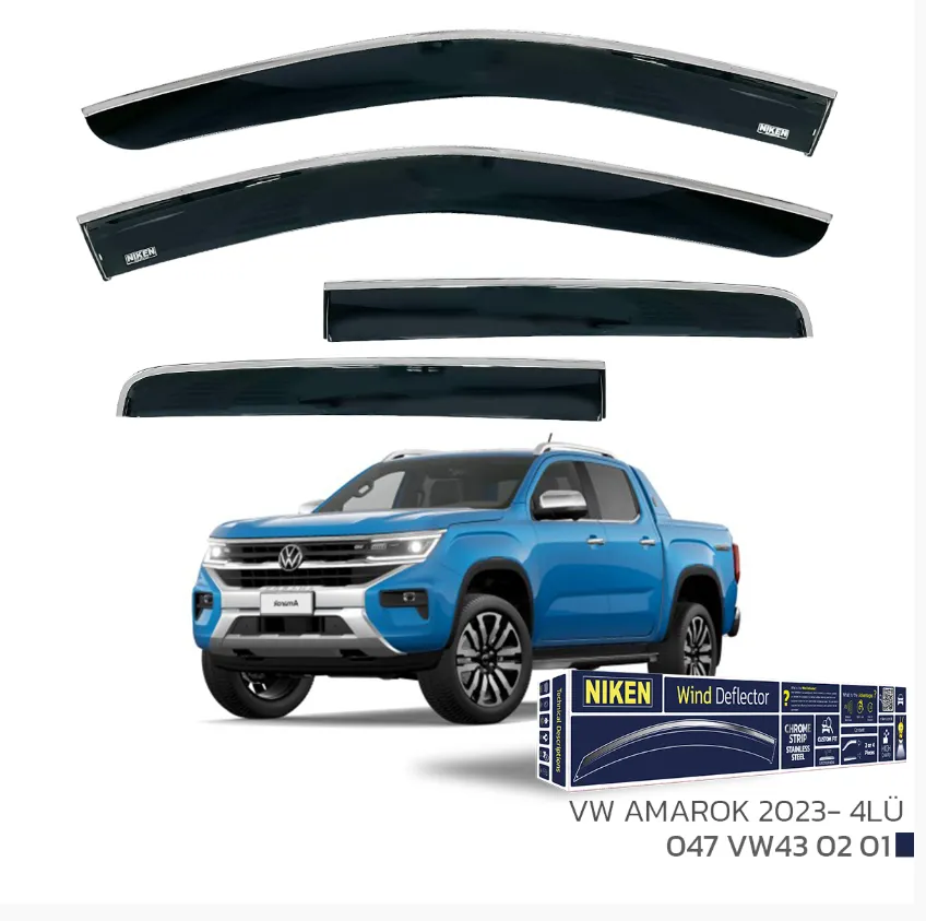 VW AMAROK 2023- KROMLU CAM RÜZGARLIGI 4LÜ 1