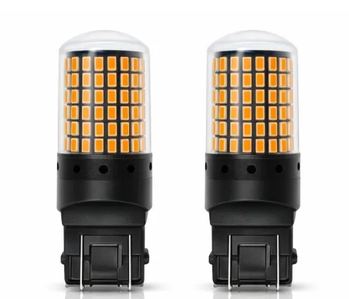 AMPUL 12V 144 SMD ÇiFT DUY LED T20 TURUNCU 2 Li 1