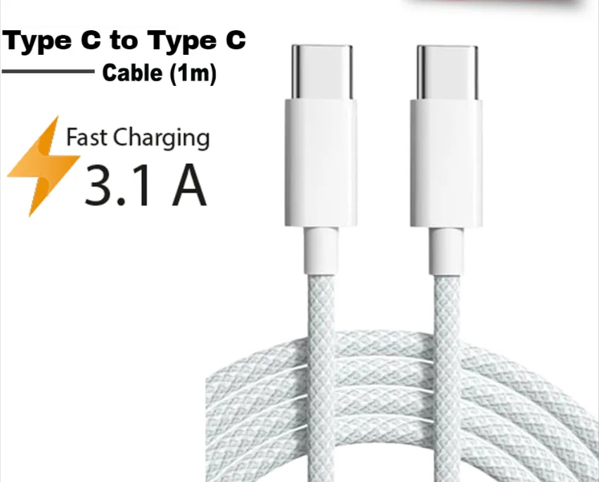 HIZLI SARZ CiHAZI 3,1A TYPE-C-TYPE-C iPHONE15 1 MT KABLOLU 1