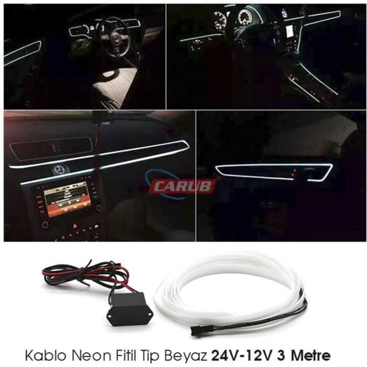 NEON iP KABLO 3 MT BEYAZ 24V-12V 1