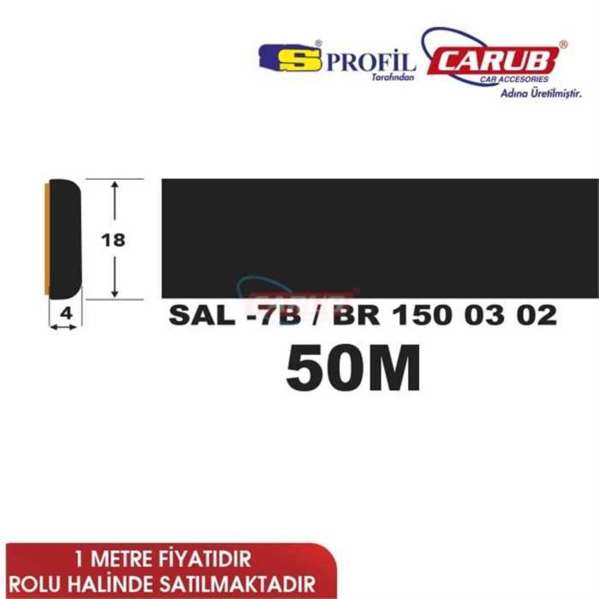 17 MM PARLAK SiYAH ÇITA 1 MT 1