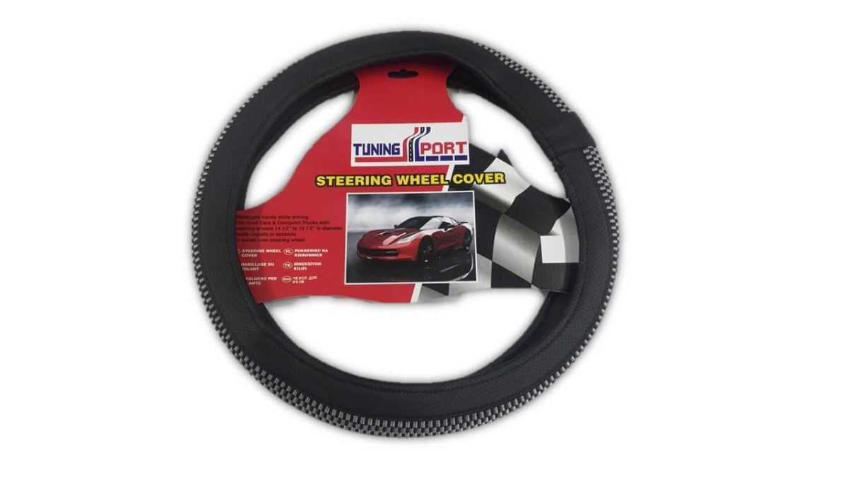 DiREKSiYON KILIFI 38cm HASIR iPLi DESEN SiYAH GRi 1