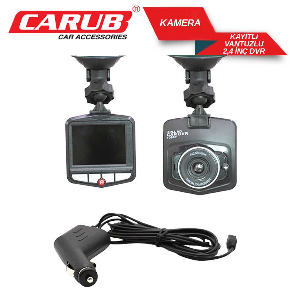 ARAÇ KAYIT KAMERASI ÖN-ARKA-iÇ VANTUZLU EKRANLI 64GB DVR 1