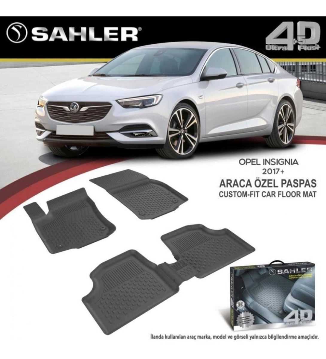 4D PASPAS HAVUZLU OPEL INSIGNA (2017-2023) 5 PRÇ SiYAH KUTULU ORJiNAL 1