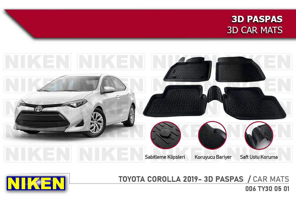 TOYOTA COROLLA 2019-2023 3D PASPAS 1