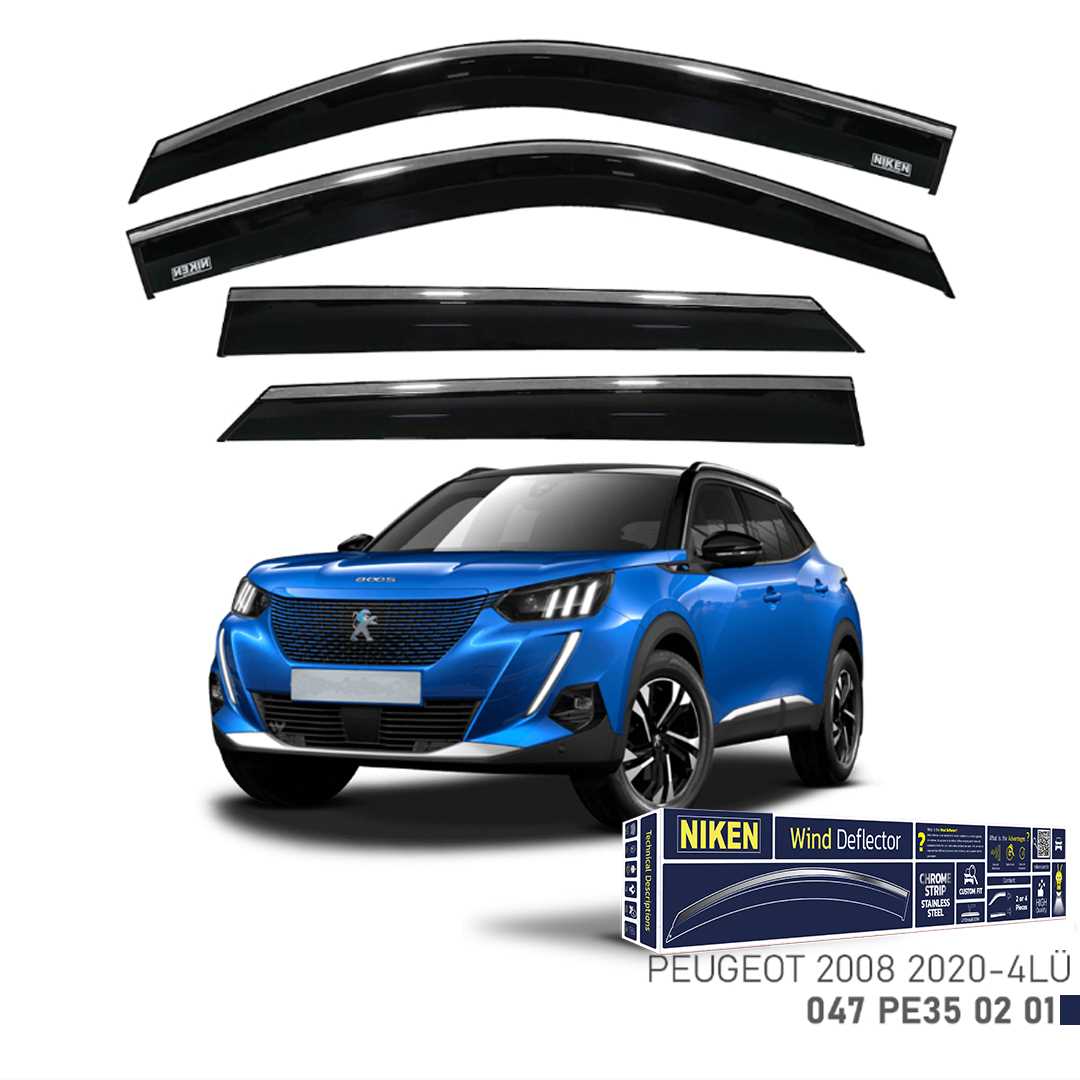 PEUGEOT 2008 2020- KROMLU CAM RÜZGARLIGI 4LÜ 1