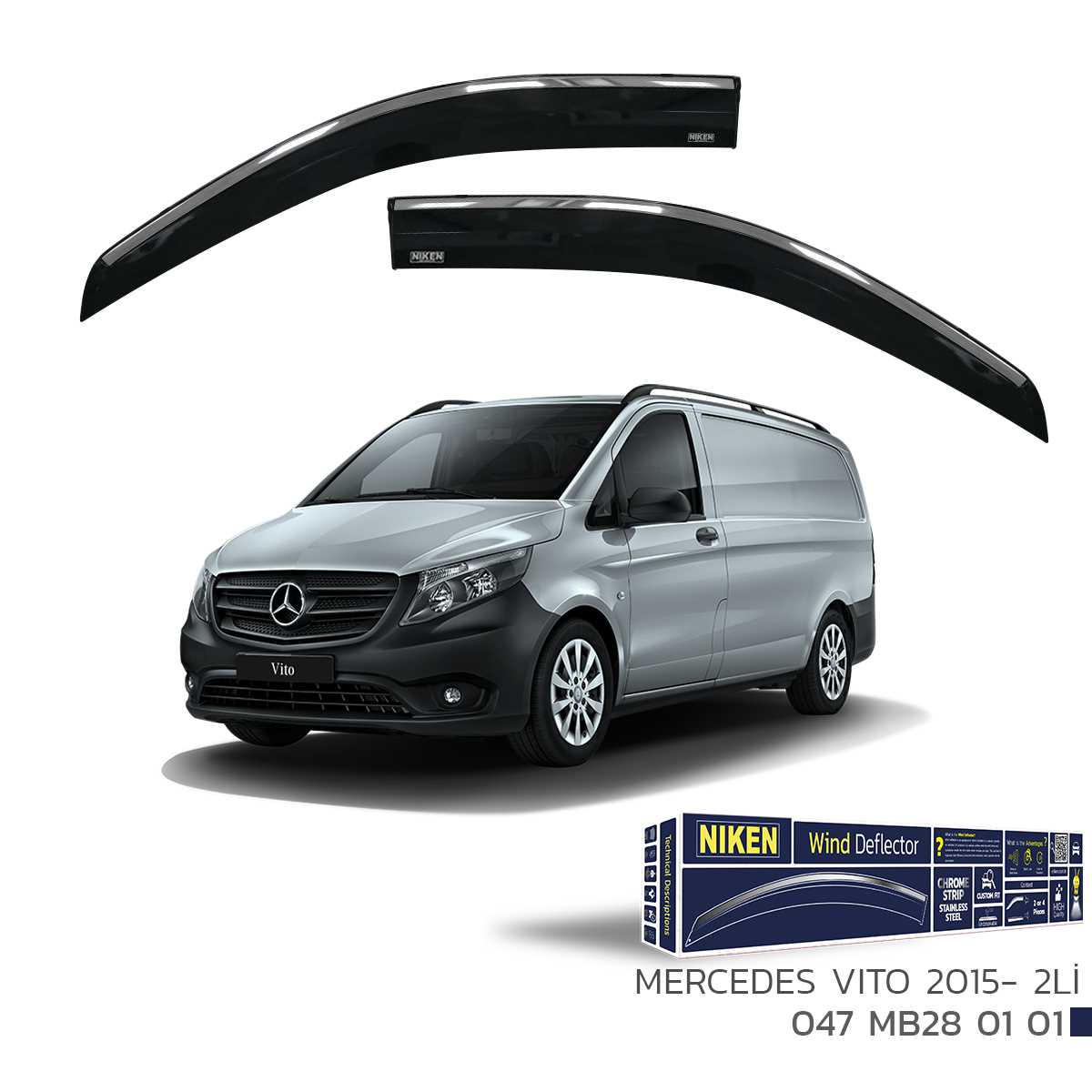 MERCEDES ViTO 2015- CAM RÜZGARLIGI 2Li 1
