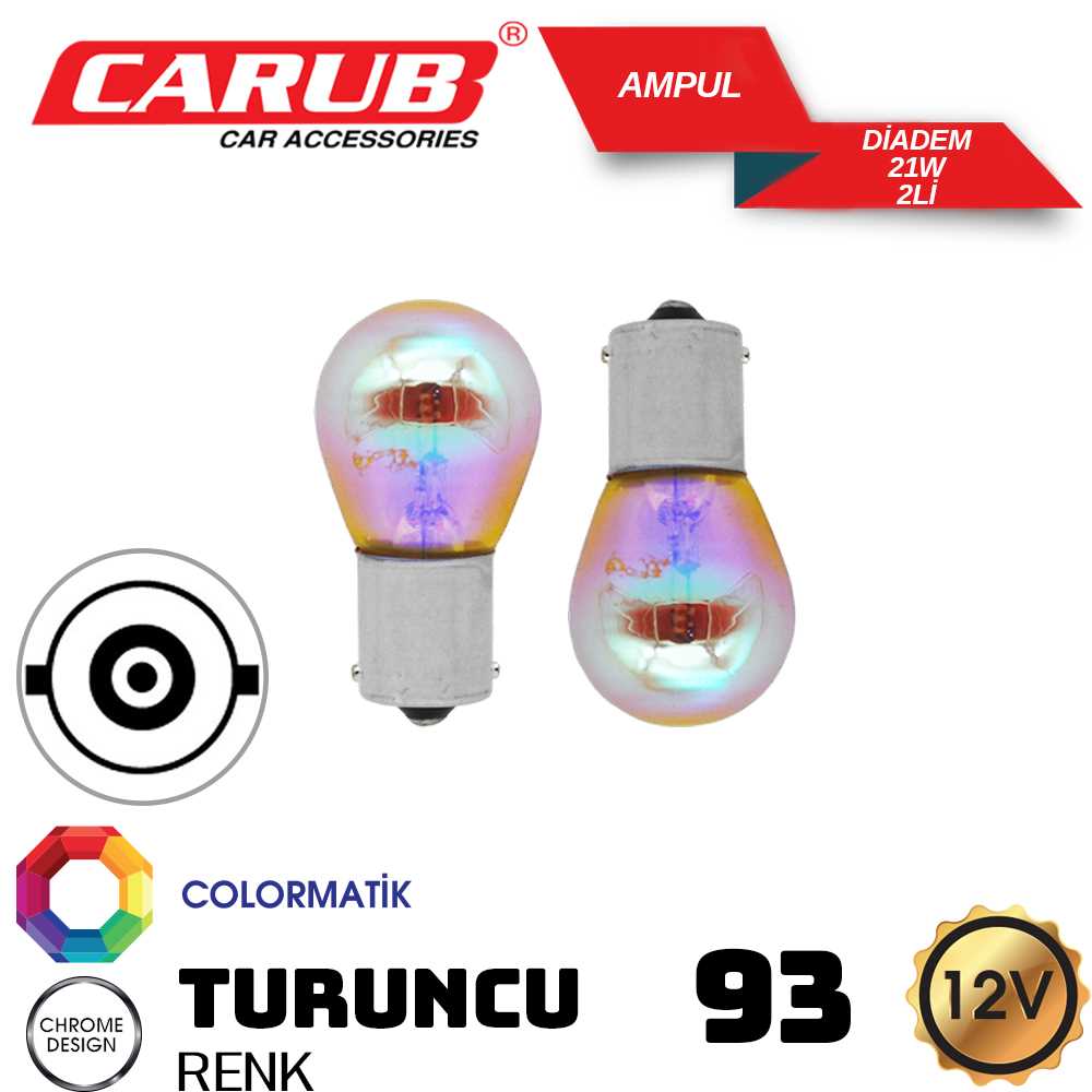 AMPUL DiADEM  12  V 93  ORJ TURUNCU 2 Li 1