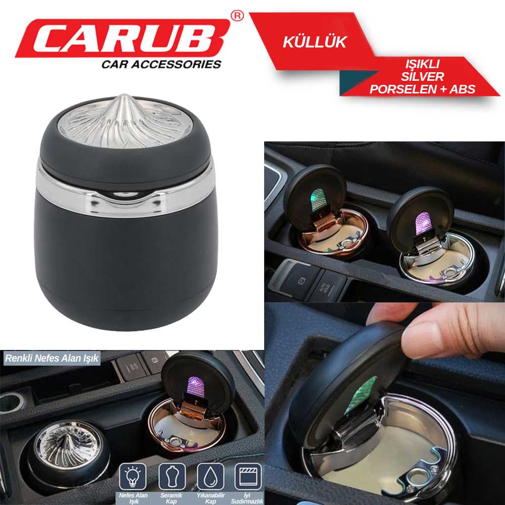 KÜLLÜK PORTATiF SERAMiK KAPAKLI ISIKLI SiLVER 1