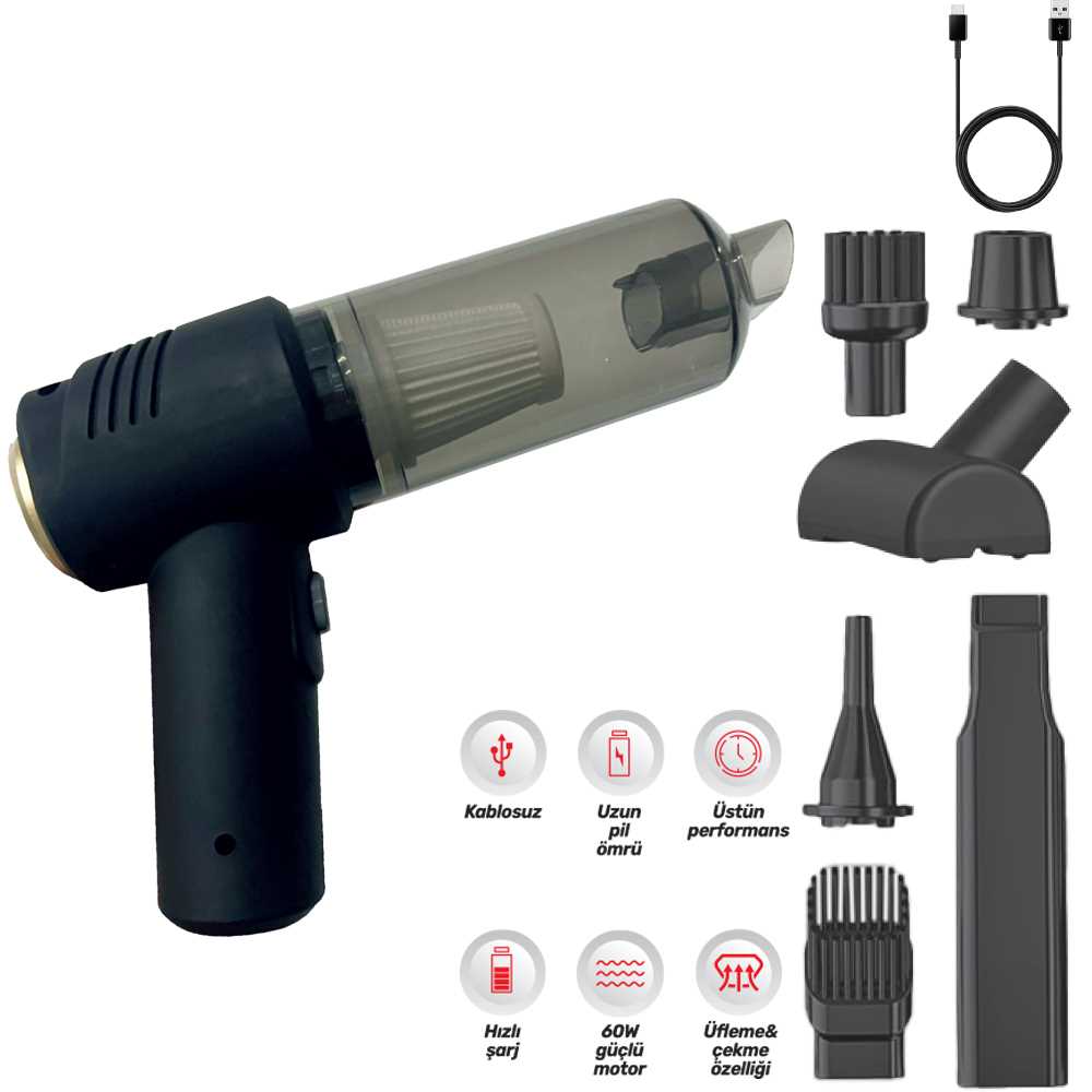 OTO SÜPÜRGE SARJLI 60 WATT LÜX 1