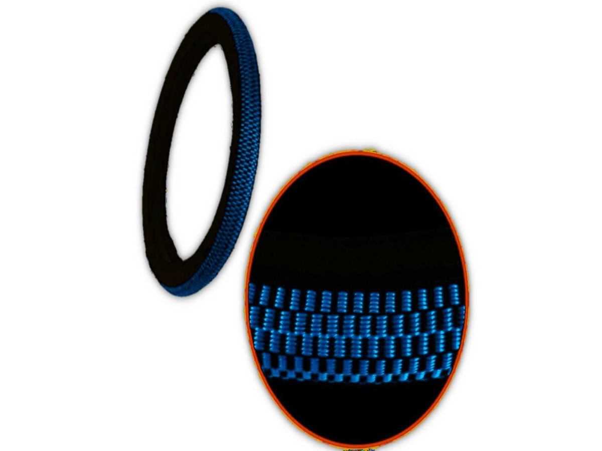 DiREKSiYON KILIFI 38cm HASIR iPLi DESEN  MAVi SiYAH 1