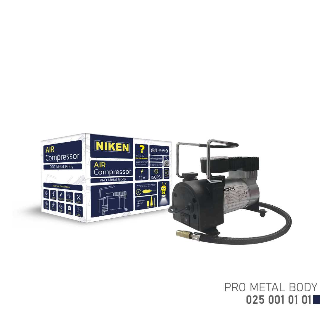 HAVA KOMPRESÖRÜ METAL 12V 150 PSI ISIKSIZ SiYAH 1