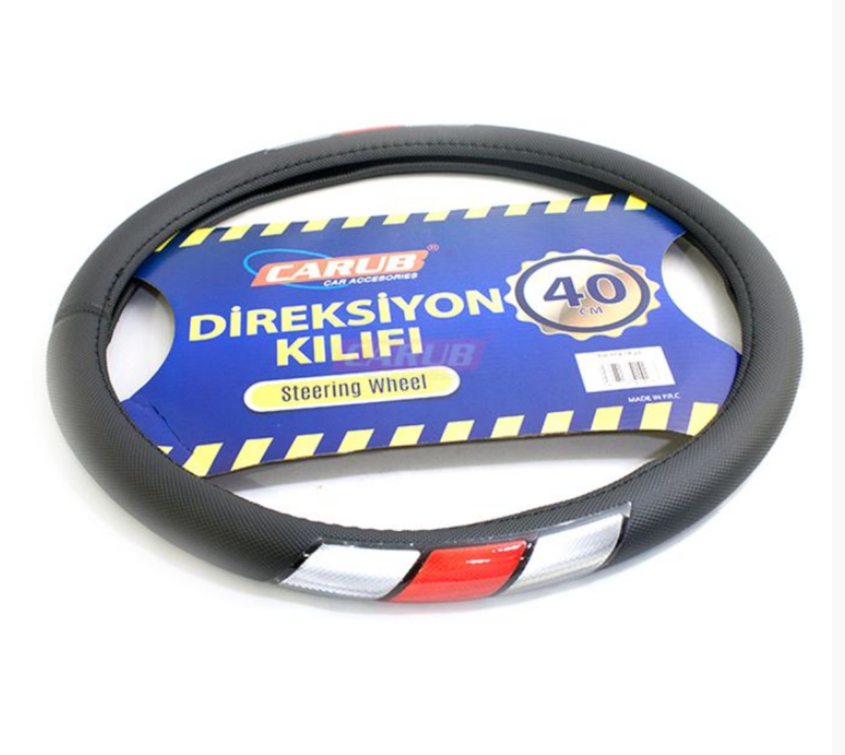 DiREKSiYON KILIFI 40 CM SiYAH KIRMIZI-GRi  FOSFORLU 1