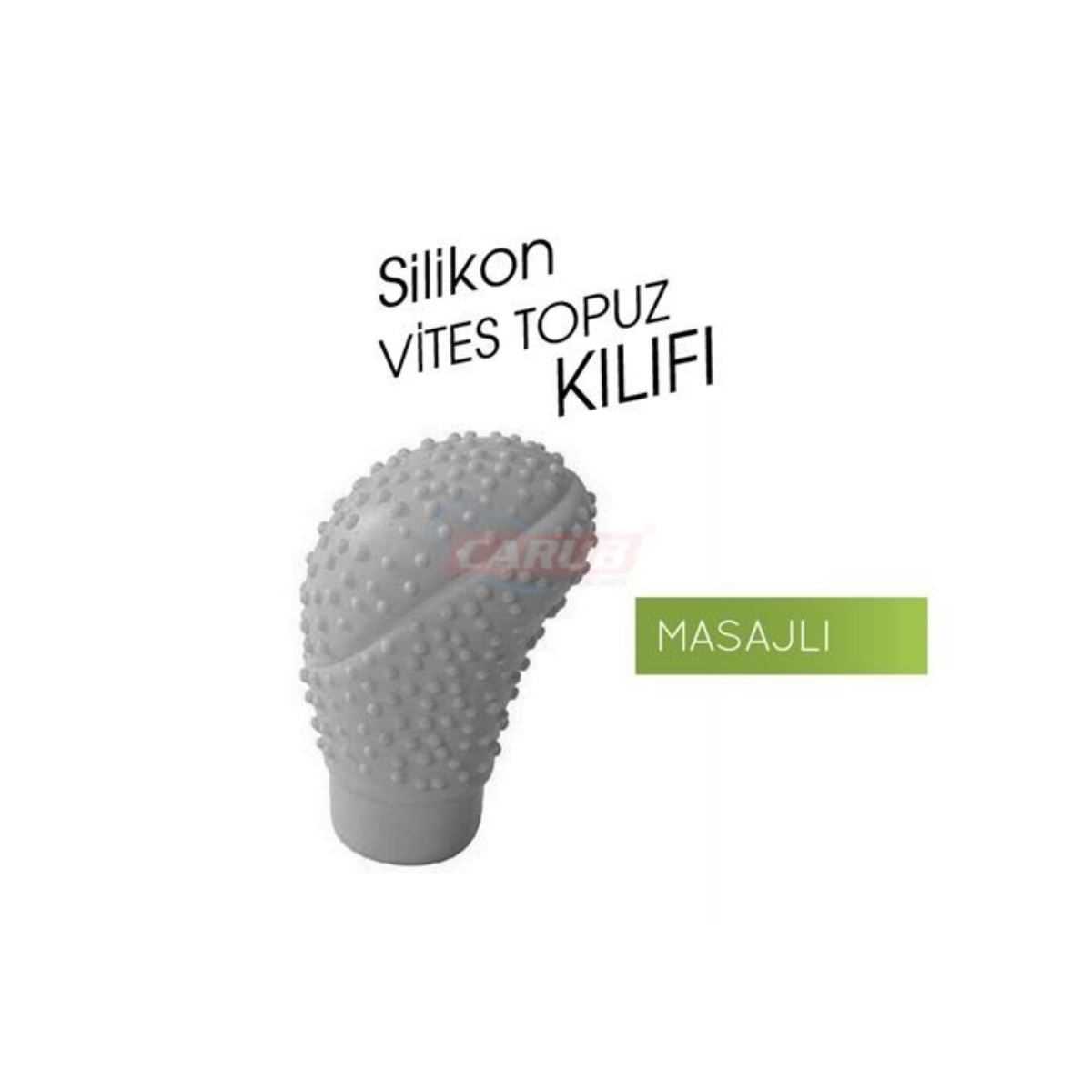 ViTES TOPUZ KILIFI SiLiKON OVAL MASAJLI GRi ÜNiVERSAL 1