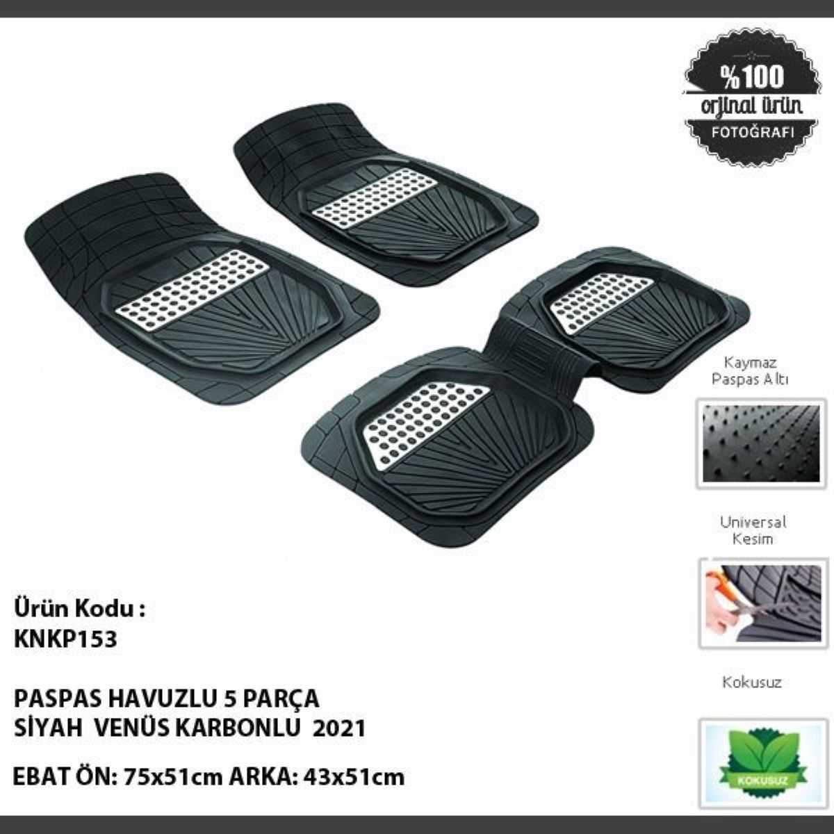 PASPAS UNIVERSAL 5 PARÇA KARBONLU VENÜS SiYAH 2052 1