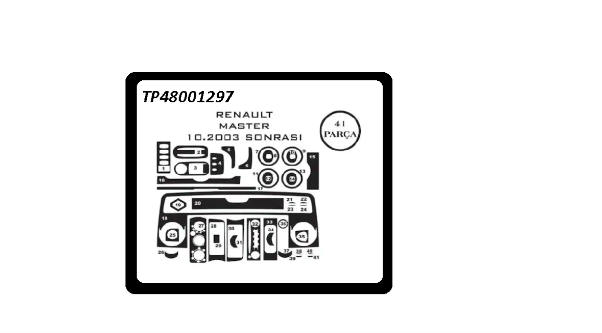 Renault Master 10.2003 Sonrasi 41 Parça MAUN göGüs kaplamasi 1