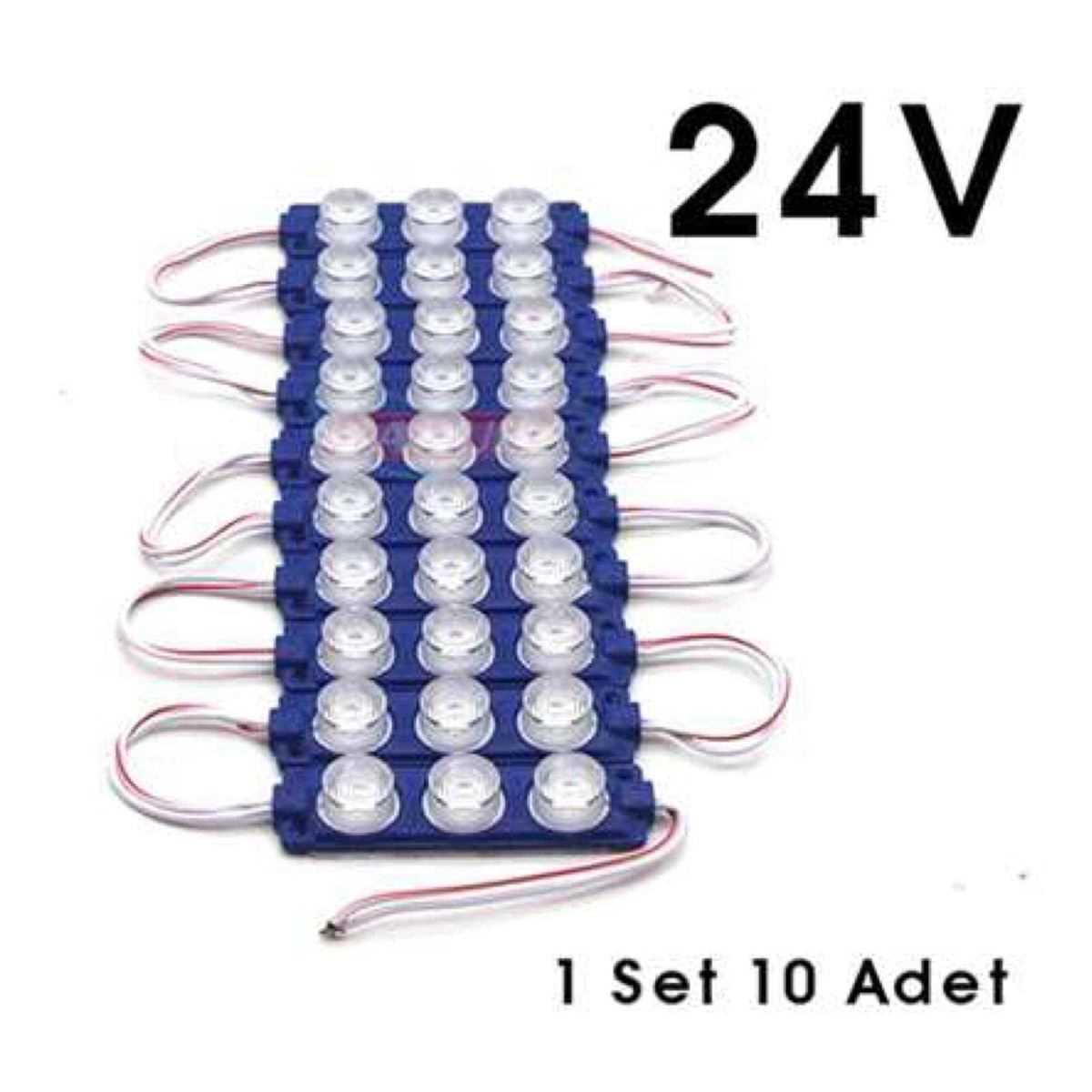 PARMAK LAMBA 3 LEDLi MAVi     24V (10 LU) SET 1