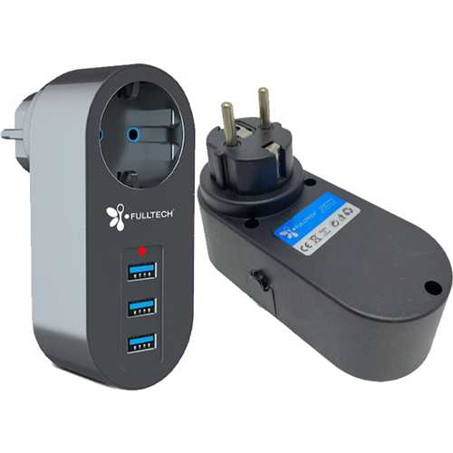 TEKLİ TERMAL AKIM KORUMALI PRİZ  (3xUSB’Lİ)