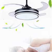 GİZLİ KANAT AVİZELİ TAVAN VANTİLATÖRÜ  (Ledli) (Kumandalı) SİYAH 4