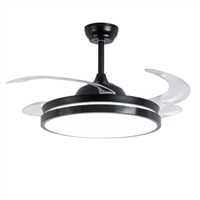 GİZLİ KANAT AVİZELİ TAVAN VANTİLATÖRÜ  (Ledli) (Kumandalı) SİYAH 2