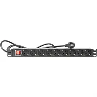 19'' 2U 9 ŞEB. PRİZLİ ŞOK KORUMALI W OTO. PRİZ BLĞ. + 1,5 m KAB. 1
