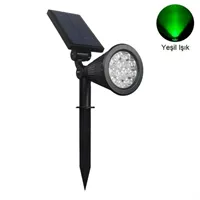 18W SOLAR BAHÇE ARMATÜRÜ (YEŞİL) 1