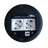 4 MODÜL + 2 KEYSTONE ZEMİN İÇİN PRİZ KUTUSU (SİYAH) 1