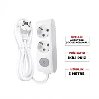 2'Lİ GRUP PRİZ 3 METRE 1