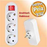 3’LÜ FİŞ PRİZ ANAHTARLI GOLYAT 1