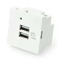 45x22,5 ÇİFTLİ USB ŞARJ ADAPTÖRÜ (BEYAZ) 1