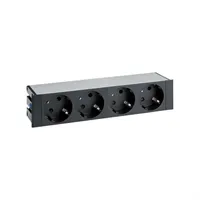 45x45 mm 4'LÜ ŞEBEKE PRİZ (45°) (SİYAH) 1