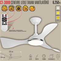 CENEVRE LEDLİ TAVAN VANTİLATÖRÜ 3