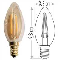 4W RUSTİK LED BUJI AMPUL (E-14)(AMBER) 2